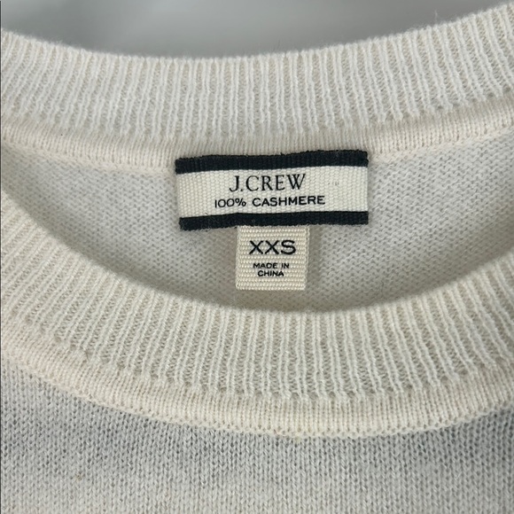 J Crew Cashmere Relaxed Crewneck Sweater - Cream | XXS - Picture 4 of 7